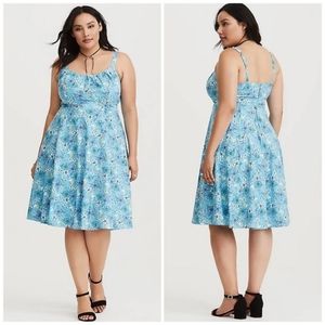 Torrid Alice in Wonderland Midi Dress NWT Size 30 30W